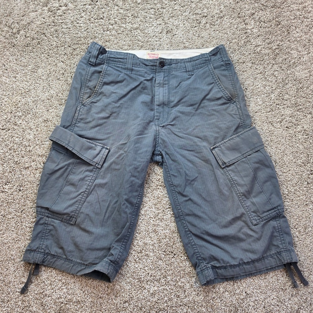 Levis Cargo Shorts Mens 29 Gray Blue Ripstop Cotton Utility Gorpcore 74943-0023